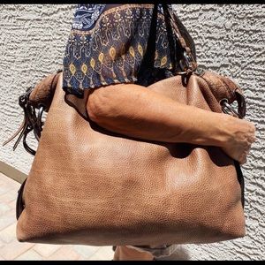 Gucci XL Braided Leather Bamboo Bar Tote